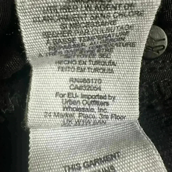 Free People Black Distressed Denim A-Line Mini Skirt Button Fly Sz 26 - Picture 7 of 7